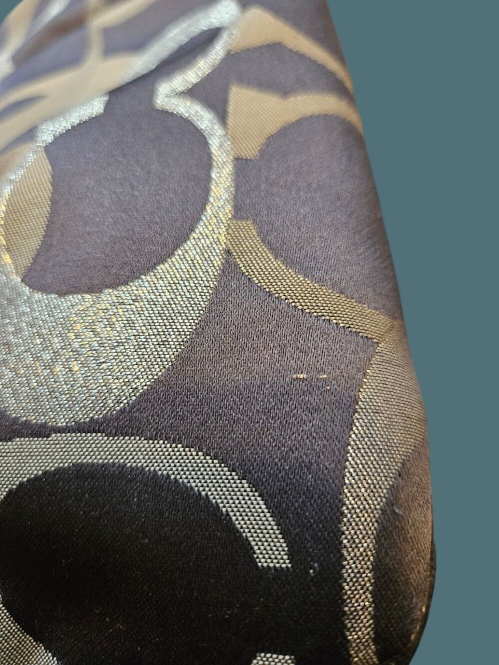 Coach Optic Signature Jacquard & Patent Leather Metallic Gallery Shoulder Tote - Picture 12 of 16